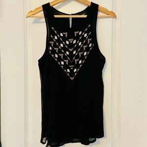 🎉5 for $25 Sheer embroidered sleeveless blouse